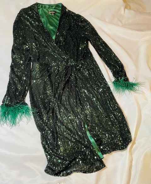 nicole nailed it green dress NicoBlu® Natalie Long Sheath Dress in Precious Malachite main image 0