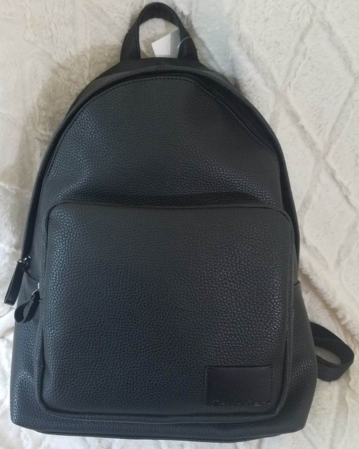calvin klein mens leather backpack