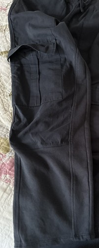 Zara Dark Grey Cargo Wide Leg Pants 100% Cotton Size 13-14 Years Inseam 25 In - Picture 5 of 10