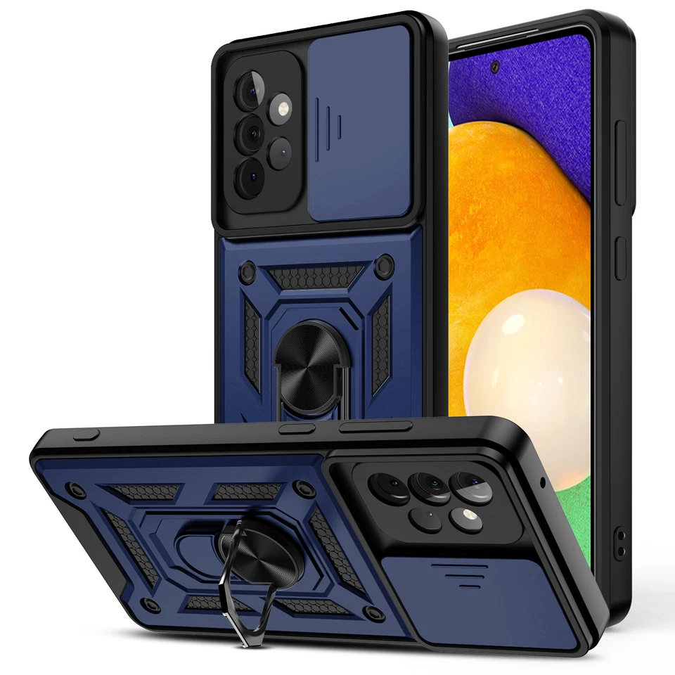 For Samsung Galaxy S24 FE 5G Case Camera Lens Slide Armor Cover+Screen Protector - Image 4 of 4