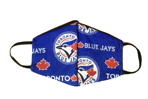 TORONTO BLUE JAYS Handmade 100% Cotton Fabric Face Mask CRP NURSE DOCTOR EMT AED - Picture 3 of 5