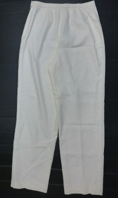 Dressbarn Pants Womens Size 10 Off White Lined Linen Blend Dress