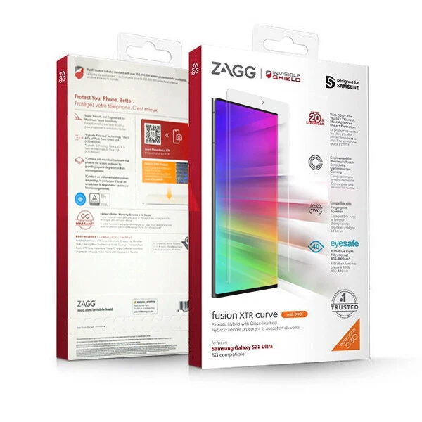 ZAGG Invisible Shield Fusion XTR Screen Protector for Galaxy S22 Ultra 5G - Image 3 of 3