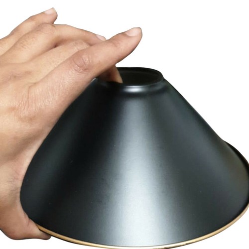 Vintage Lampenschirm Deckenlampe Pendelleuchte Metall Schwarz E27 Retro Design - Bild 7 von 22