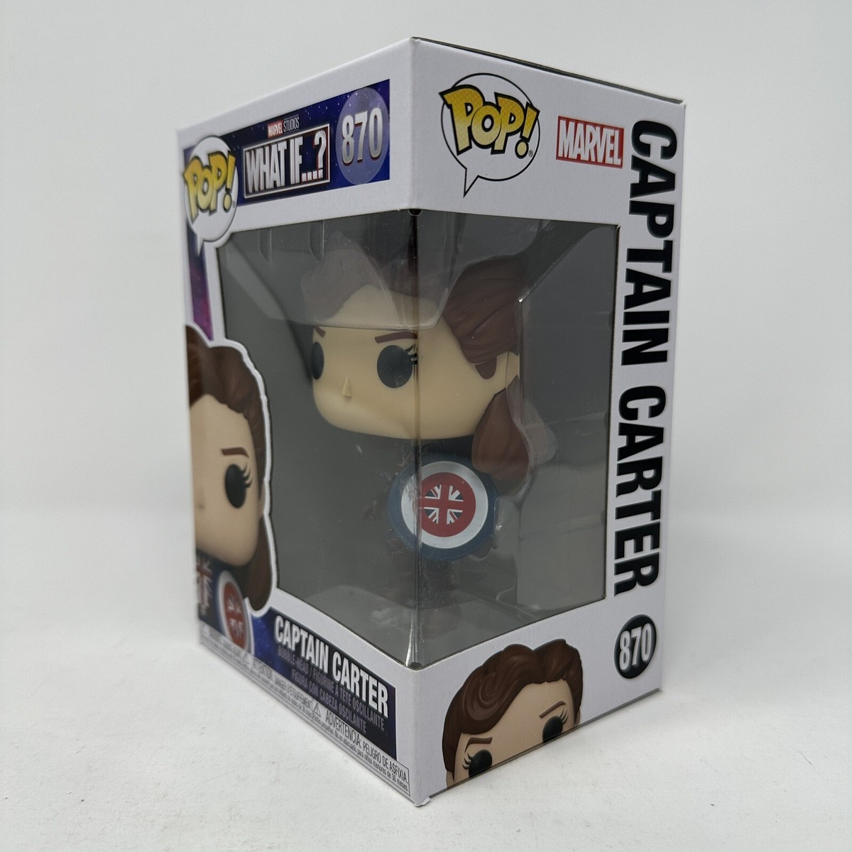 Funko Pop MARVEL WHAT IF...? - CAPTAIN CARTER #870 - FREE Protector | eBay