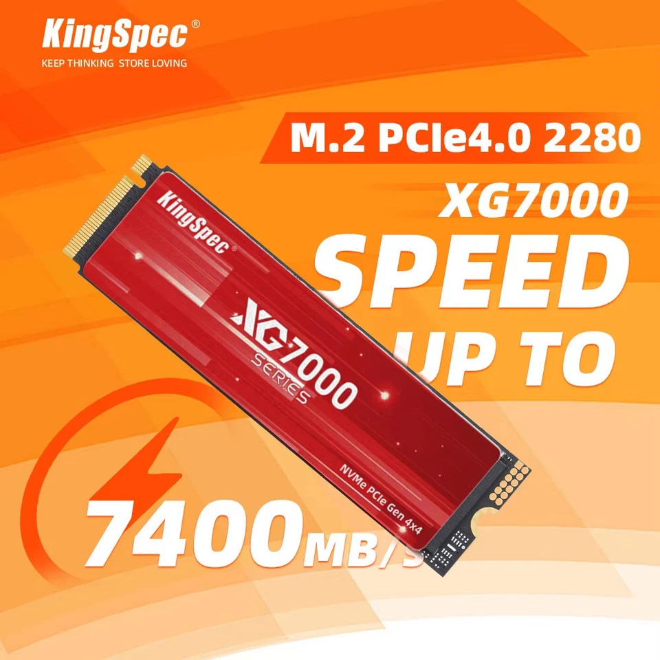 KingSpec XG7000 1TB 2TB 4TB HIGH SPEED - Internal SSD PCIe 4.0 Gen 4 x4 NVMe M.2 - Image 2 of 4