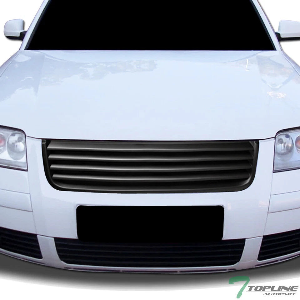 Topline For 2001-2005 Passat Horizontal Front Hood Bumper Grille - Matte Black — 第 2/4 张图片