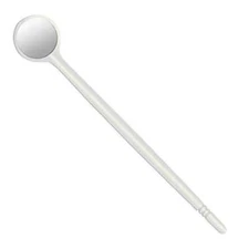 Vakker Disposable Oral Mirrors - White Plastic, 100/Pk. Wrapped