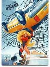 Spider-Man Fleer Ultra 2017 SILVER WEB FOIL PARALLEL Base Card #19 / STUNNER