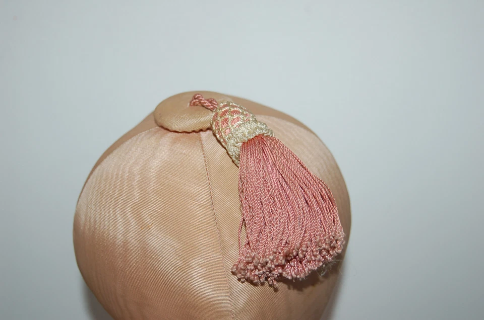 ancien  coussin repose tete 31 cm rose ,décoration intérieure - Photo 2/4