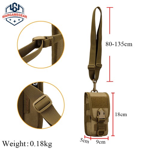 Universal Tactical Outdoor Mobile Phone Army Bag Molle Waist Pouch Holster Case - Picture 3 of 15