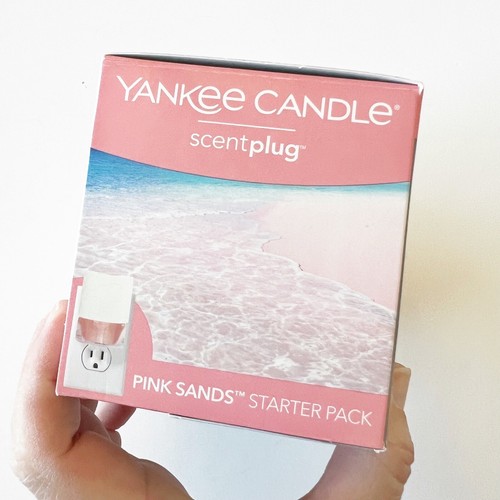 Yankee Candle Pink Sands ScentPlug Starter Kit Oil Diffuser Rare HTF New In Box - Picture 3 of 8