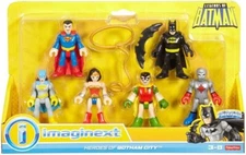 Imaginext Heroes of Gotham Action Figure Set of 6 (Batgirl, Robin, The Atom)