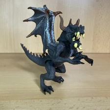 Dragon Posable Wings Figure PVC Black Red Gray Detailed 4.5" Horns Demon Hell