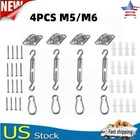 Awning Attachment Set Heavy Duty Sun Shade Sail Stainless Steel Hardware Kit