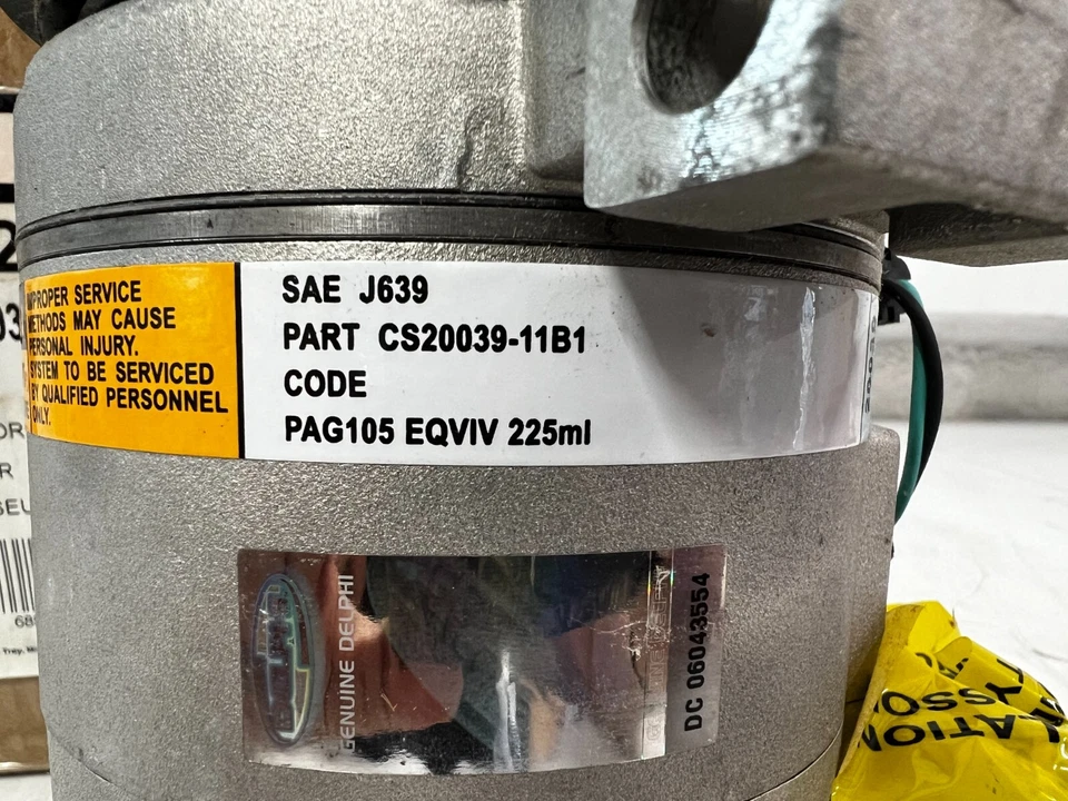 Compresor de aire acondicionado Delphi CS20039-11B1 GENUINO Foto 2 de 4