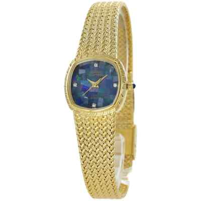 Montres Ms-007G Opal Jewelry Quartz Analog Gold Watch With