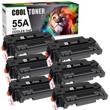 6PK High Yield CE255A 55A Toner Cartridge for HP LaserJet Pro P3010 P3011 P3015D