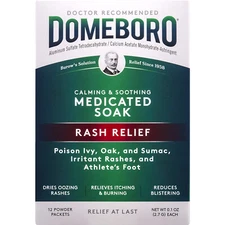 Domeboro Soothing Soak Rash Relief Astringent 12 Powder Packets Per Box