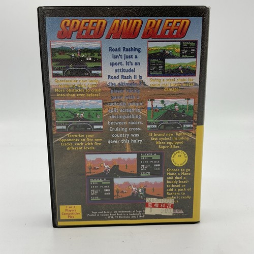 Road Rash II (Sega Genesis, 1992) American Version Sold In Japan - Picture 2 of 3