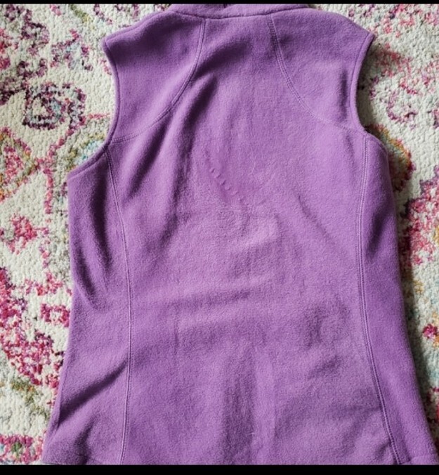 Vintage Woolrich Fleece Collared Vest purple Casual Full Zip Women’s