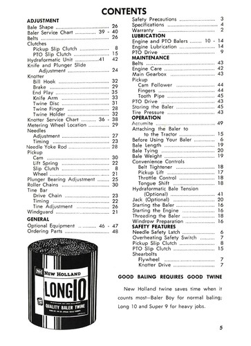 New Holland 271 Baler Hayliner Operator's Owners Book Guide Manual NH - Picture 2 of 5