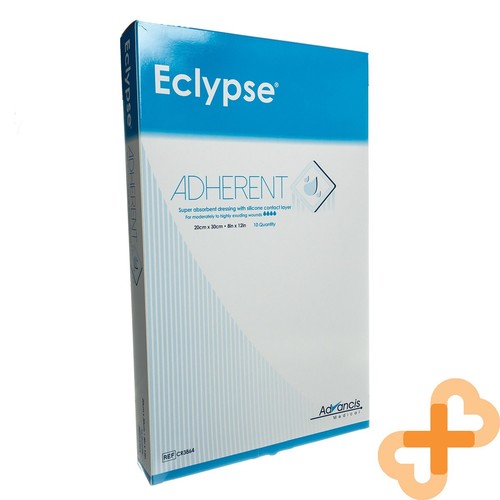 ECLYPSE Adherent Super Absorbent Dressing with Silicone Layer 20x30cm 10 Pcs