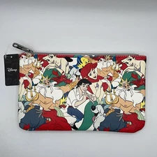 Disney Little Mermaid Multi-Use Vegan Leather Pouch, Cosmetic, Clutch - NEW Tags