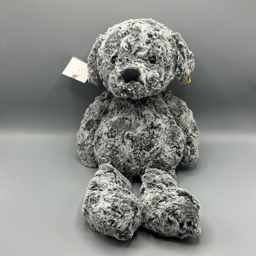 Steiff Soft Cuddly Friends Taffy Dog Mottled Grey Black 18" NEW eBay