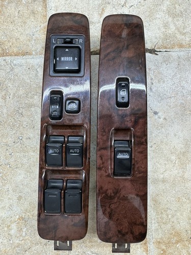 1999-2002 TOYOTA 4RUNNER LIMITED WOODGRAIN INTERIOR SWITCH BEZEL COVER SET OEM - Picture 15 of 24