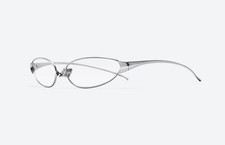 Gentle Monster Fuse 02 Glasses 2025 Bold Silver Cat-Eye Frame Clear Lens