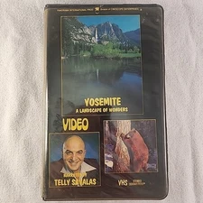 VHS Yosemite A Landscape Of Wonder Narrator Telly Savalas Panoramic Clamshell  
