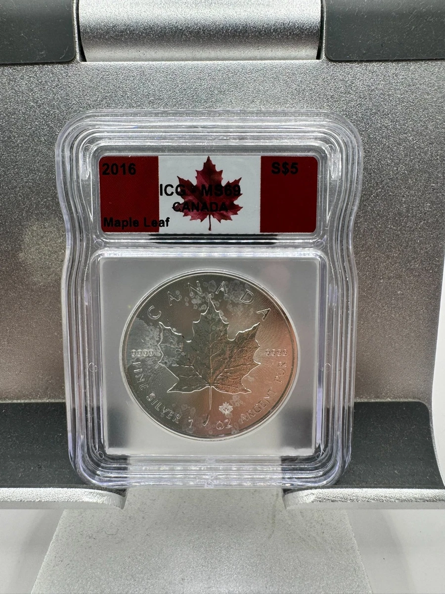 銀貨 2022 Maple Leaf MS69 Canadian Maple Leaf MS 69 Silver Bullion