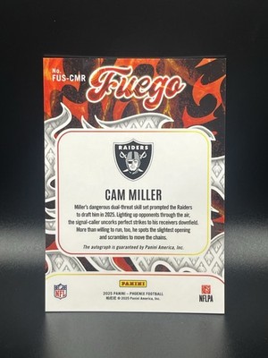 2025 Panini Phoenix Cam Miller Fuego Rookie Auto Case Hit SSP