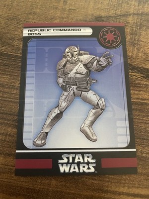 Star Wars Miniatures Champions of the Force Republic Commando Boss 33 Card Only
