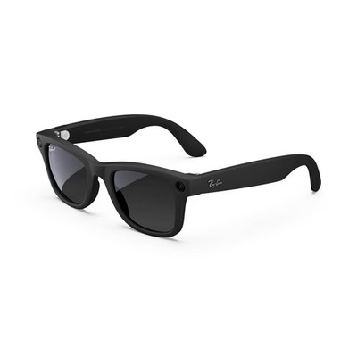 Ray-Ban Meta Wayfarer (Large) Glasses - Matte Black Frames Polarized Gray Lenses