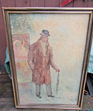 OIL ON CANVAS IMPASTO TECHNIQUES-POST IMPRESSIONIST ARTIST SIGNED