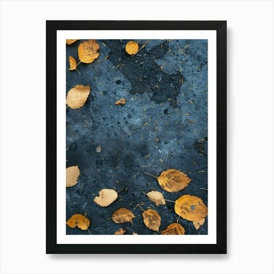 Autumn Leaves On The Ground 7 Art P Framed Wall Art Poster Canvas Print Picture