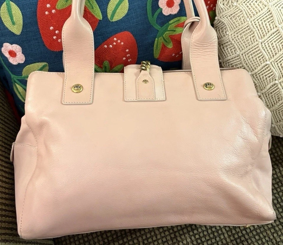 Juicy Couture Raro Y2K Vintage Retro Cuero Rosa Bolso Cartera Love P & G Foto 4 de 4