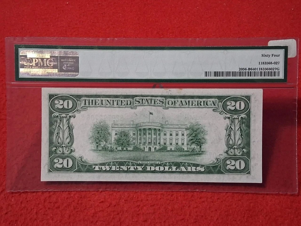1934B $20 FEDERAL RESERVE NOTE Fr#2056-B PMG 64 CH/UNC NEW YORK #MF-5003 - Image 2 of 2