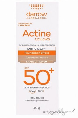 Darrow Actine Colors SPF50+ Sunscreen Medium Tone 40g Anti-Oil Dry Touch