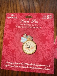 Hallmark Lapel Pin Inspired by Keepsake Ornaments Night Watch Mouse Pocket Watch