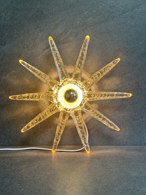 Vintage Design Wandlampe Tischlampe Plexiglas Stern Seestern Star Lampe #3