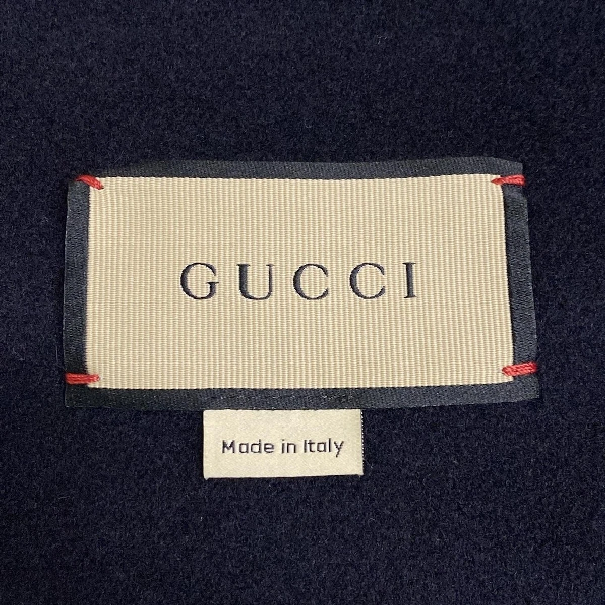 Giacca Lana Doppiopetto Gucci Autentica 762521 Tessuto Esterno Navy Scuro] Lana Uomo