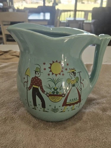 McCoy 1961 Blue Pitcher, Mark #7   8 Inches (No Lid)