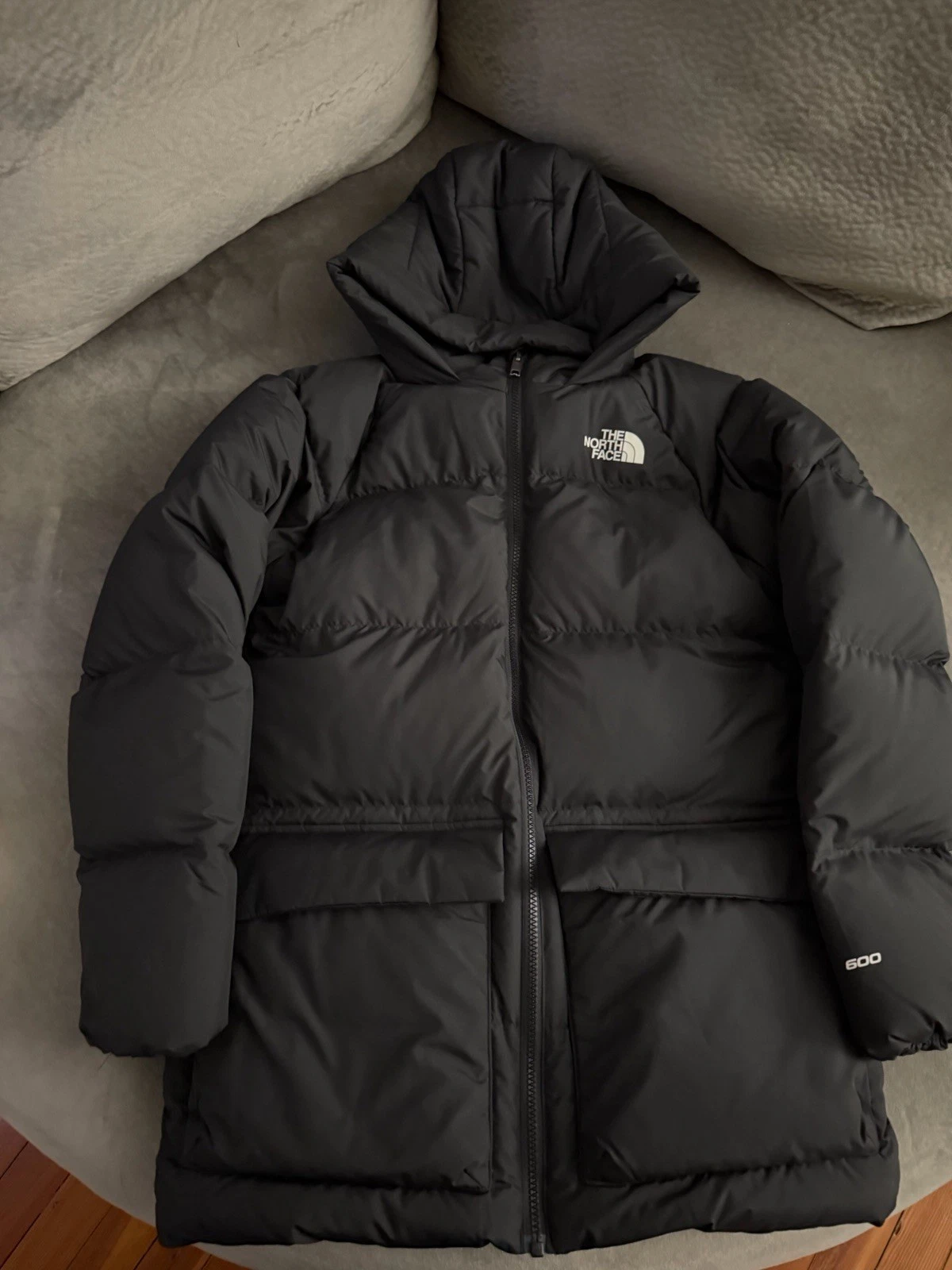 North Face Big Boys North Quilted Fleece-Lined Full-Zip Hooded Short Down Parka
