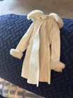 New ListingVintage MOD Barbie Red White N Warm #1491 White Vinyl Coat   357-07 Needs TLC