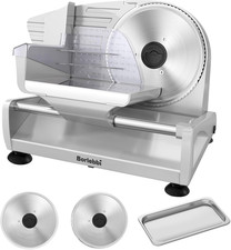 Meat Slicer, 200W Meat Slicer Machine for Home, DC Motor Quiet Deli Slicer with