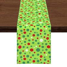 SmoothNovelty 2 Pcs Christmas Polka Dot Table Runner 13'' x 72'' Merry Christ...