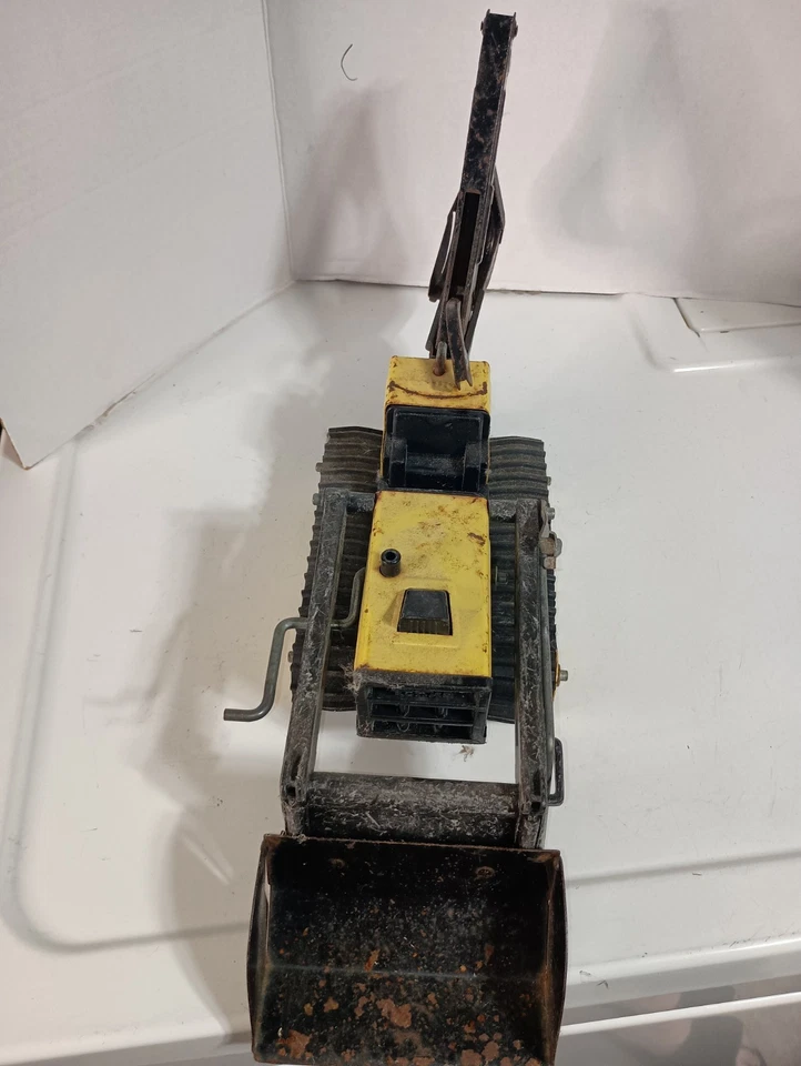 Retroexcavadora retroexcavadora de acero con cargador frontal tractor zanjadora Tonka de colección 810659 Foto 4 de 4